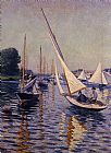 Regatta at Argenteuil by Gustave Caillebotte